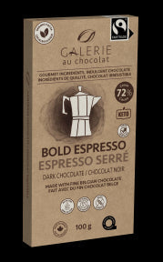 Galerie au Chocolat - Fairtrade Dark Choc Espresso Bar (100g)