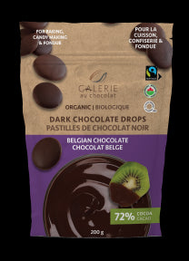 Galerie au Chocolat - FT Organic 72% Dark ChocDrops (200g)
