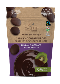 Galerie au Chocolat - FT Organic 72% Dark ChocDrops (200g)