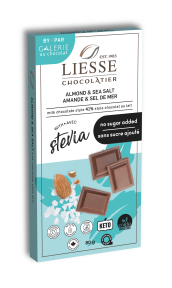 Galerie au Chocolat - No Sugar Milk Choc Almond Sea Salt (80g)