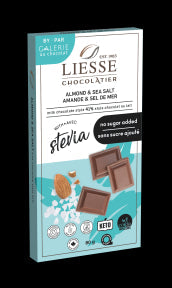 Galerie au Chocolat - No Sugar Milk Choc Almond Sea Salt (80g)