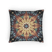 Geometric Starburst Mandala Woven Pillow | Boho Home Decor, Kilim Style