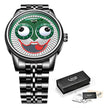 Unisex Chain Watch Mechanical Moon Phase Stainless Steel Dress Watch
