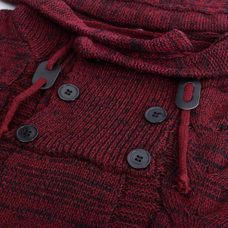 Turtleneck hooded sweater