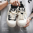 Men's Casual Sneakers with Color-Block Design and Rubber Sole
