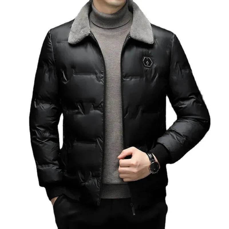 Men's Cotton-padded Slim Fit Zipper Lightweight Winter Puffer Jacket