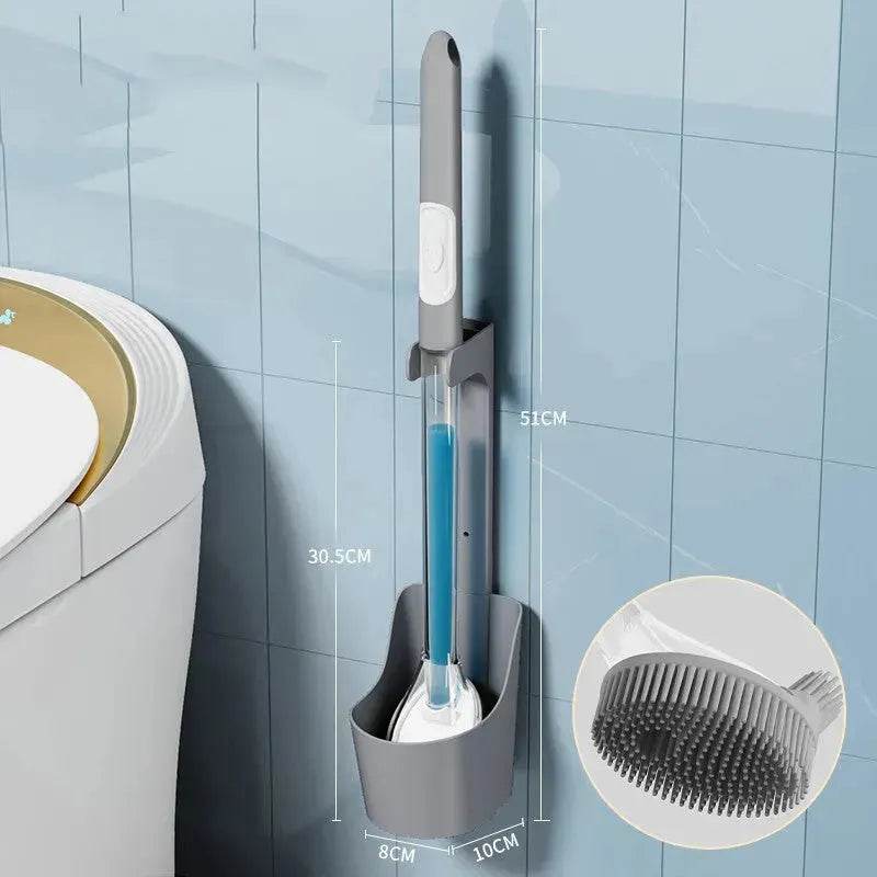 Household Sturdy Bristle strong  silicone Toilet brush