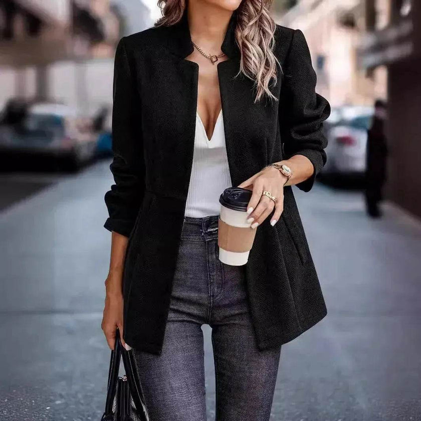 Slim-fit Jacket Fashion Commuting Thick fall Work office blazer suit Overcoat For Women