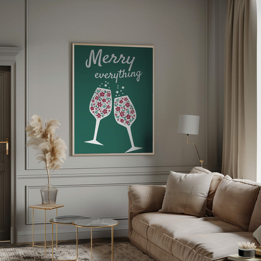 Impression sur toile Wall art Merry Everything