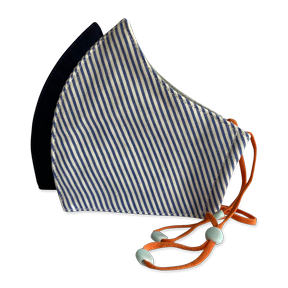 Happy Natural Products - Kids Mask 3-Lyr Navy/Stripes (2pk)