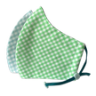 Happy Natural Products - Kids Mask 3-Lyr Grn/Blue Check (2pk)