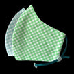 Happy Natural Products - Kids Mask 3-Lyr Grn/Blue Check (2pk)
