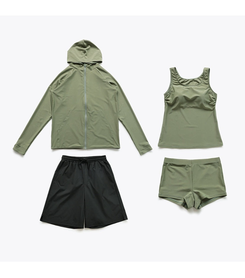 Conservative Four-piece Swimsuit Ladies' Swimwear