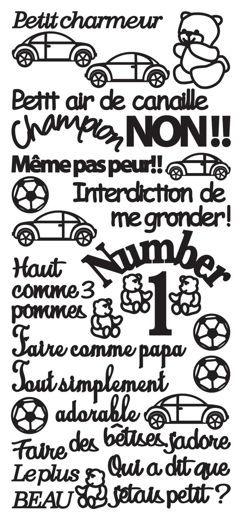 Peel Off Stickers - Petit Charmeur