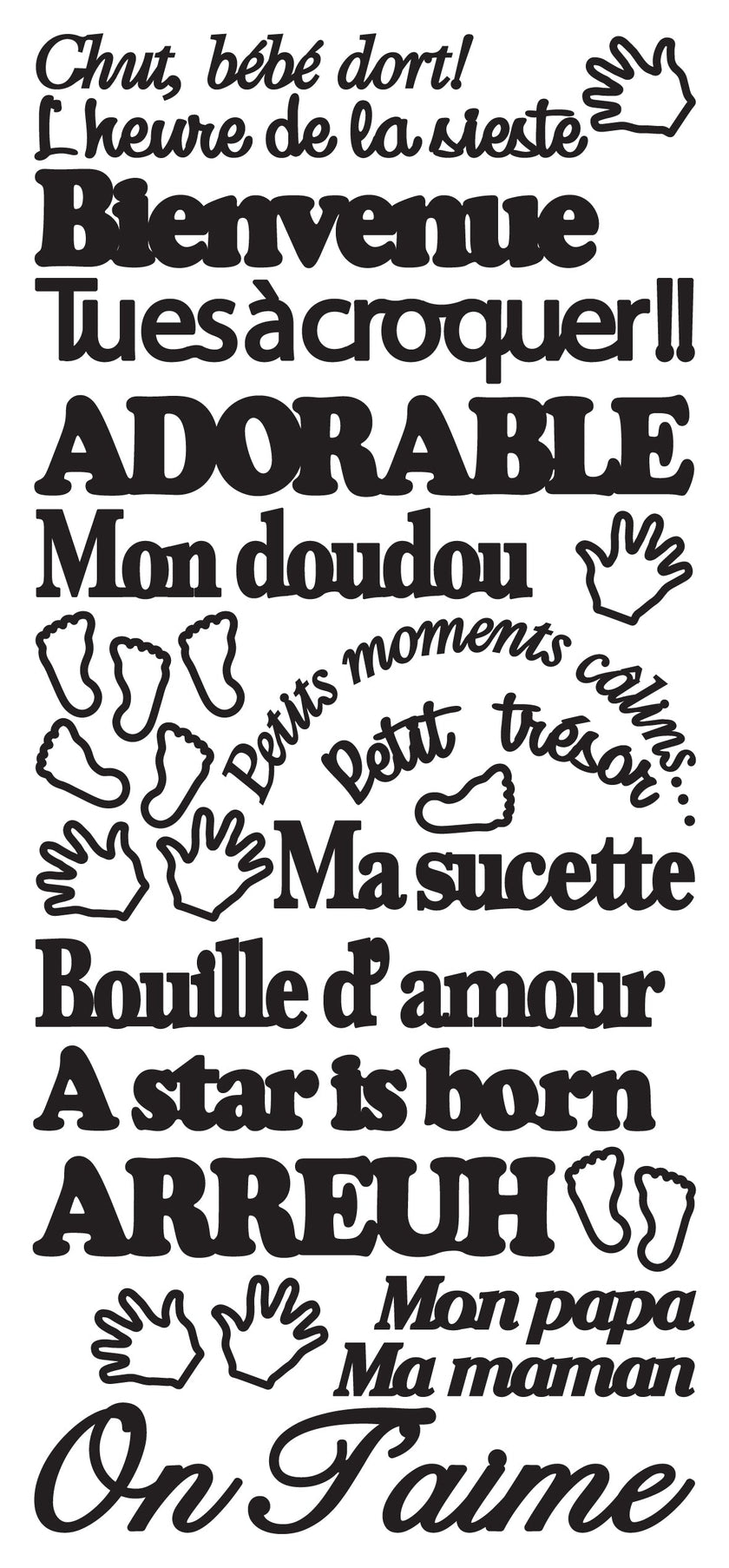Peel Off Stickers - Chut bébé dort