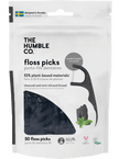 The Humble - Dental Floss Picks Charcoal Mint (50pc)