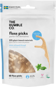 The Humble - Dental Floss Picks Mint (50pc)