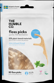 The Humble - Dental Floss Picks Mint (50pc)