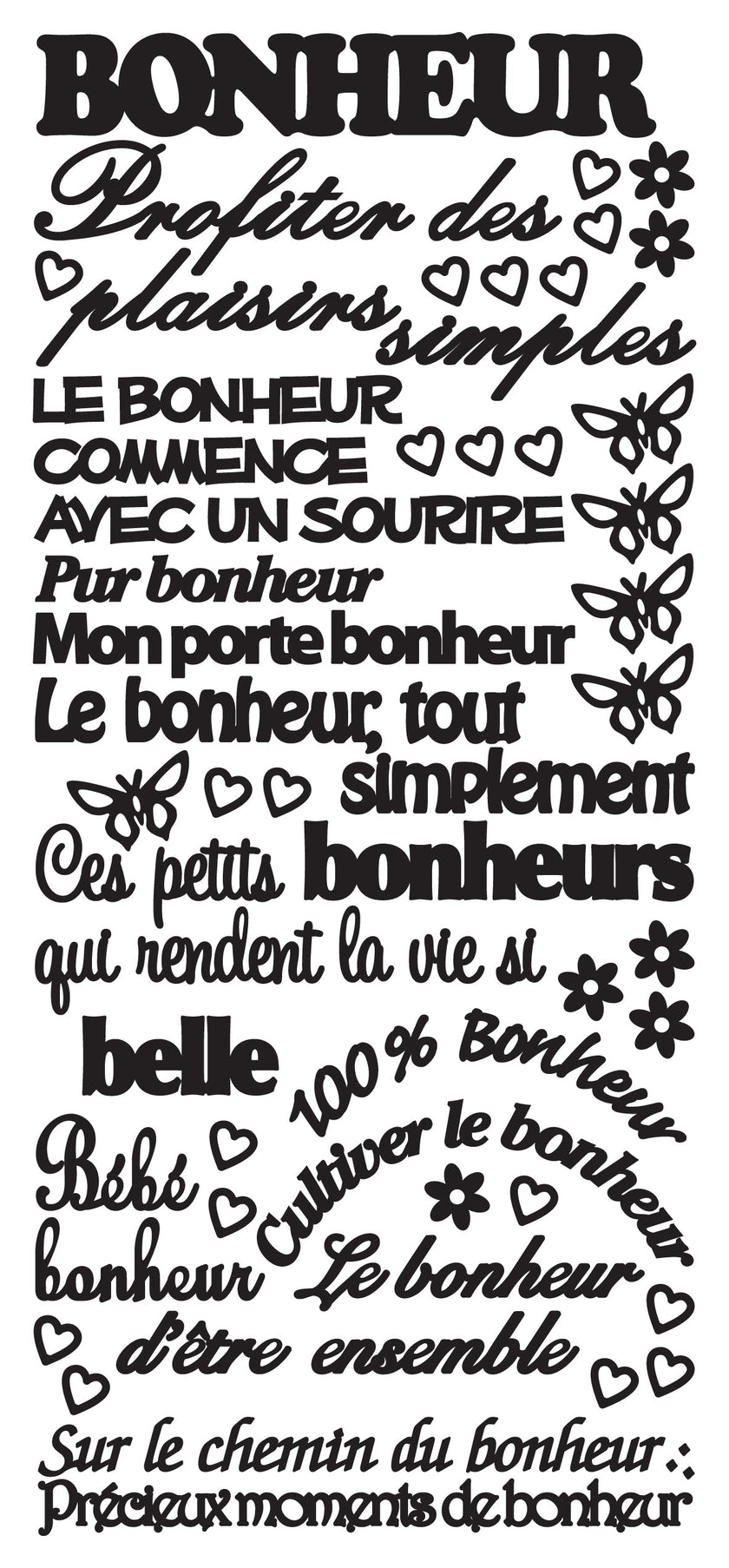 Peel Off Stickers - Bonheur