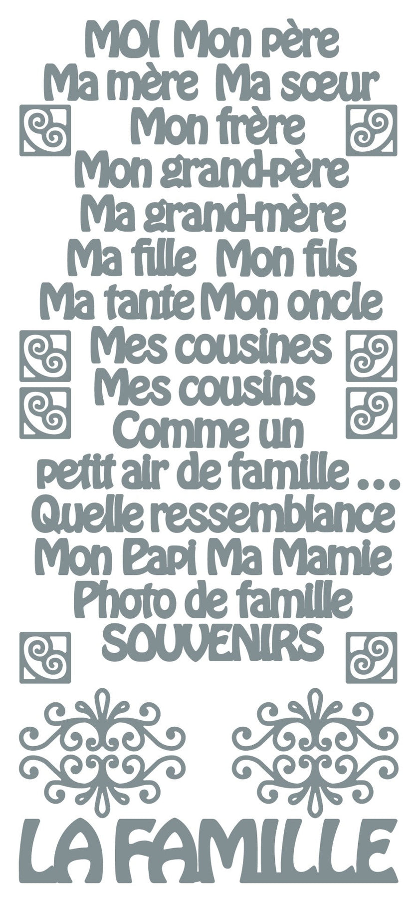 Peel Off Stickers - La Famille