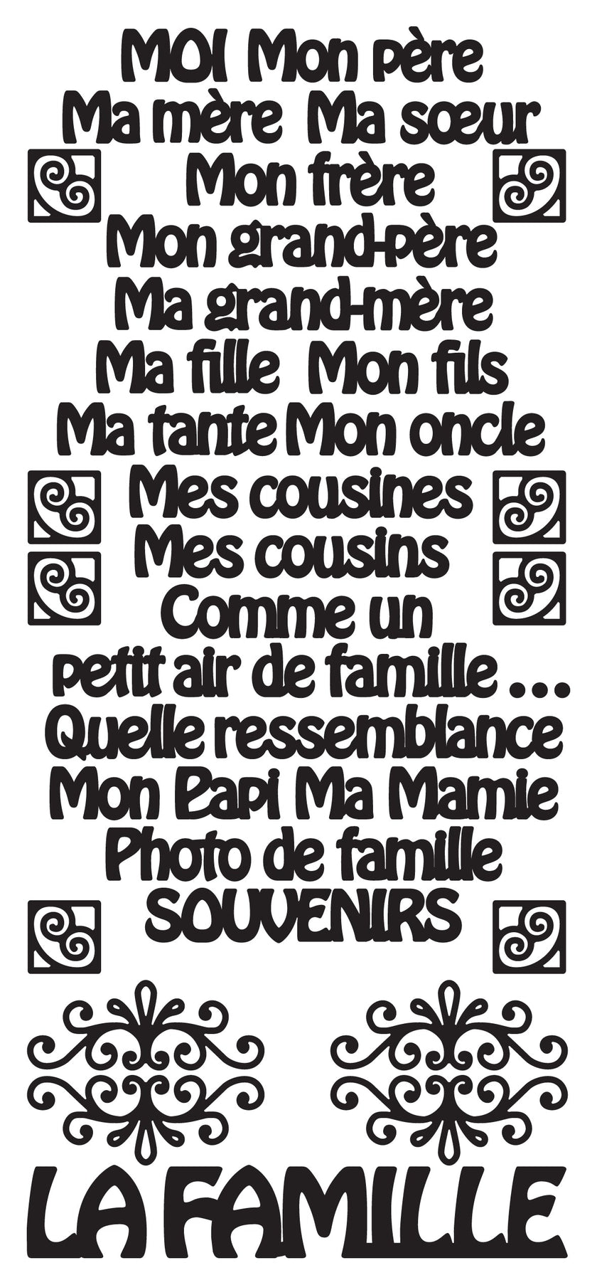 Peel Off Stickers - La Famille