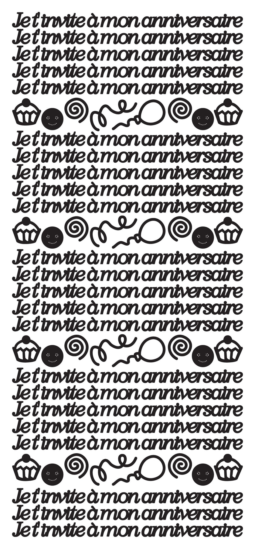 Peel Off Stickers - Je t' invite