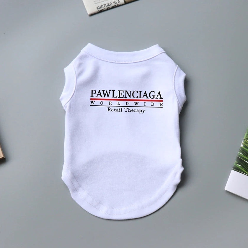 Pawlenciaga Dog Tee | Designer-Inspired Dog T-Shirt for Everyday Wear