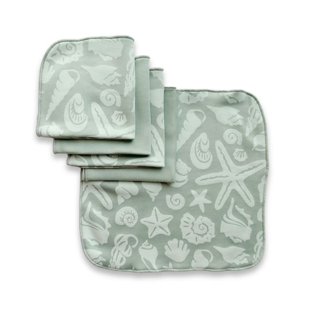 Bamboo Baby Washcloths (Pack Of 5) | Coastal Keepsakes