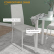 Adam Modern Space-Saving Dining Set for 4-White