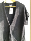 Vintage Black Short-Sleeve Knit Cardigan
