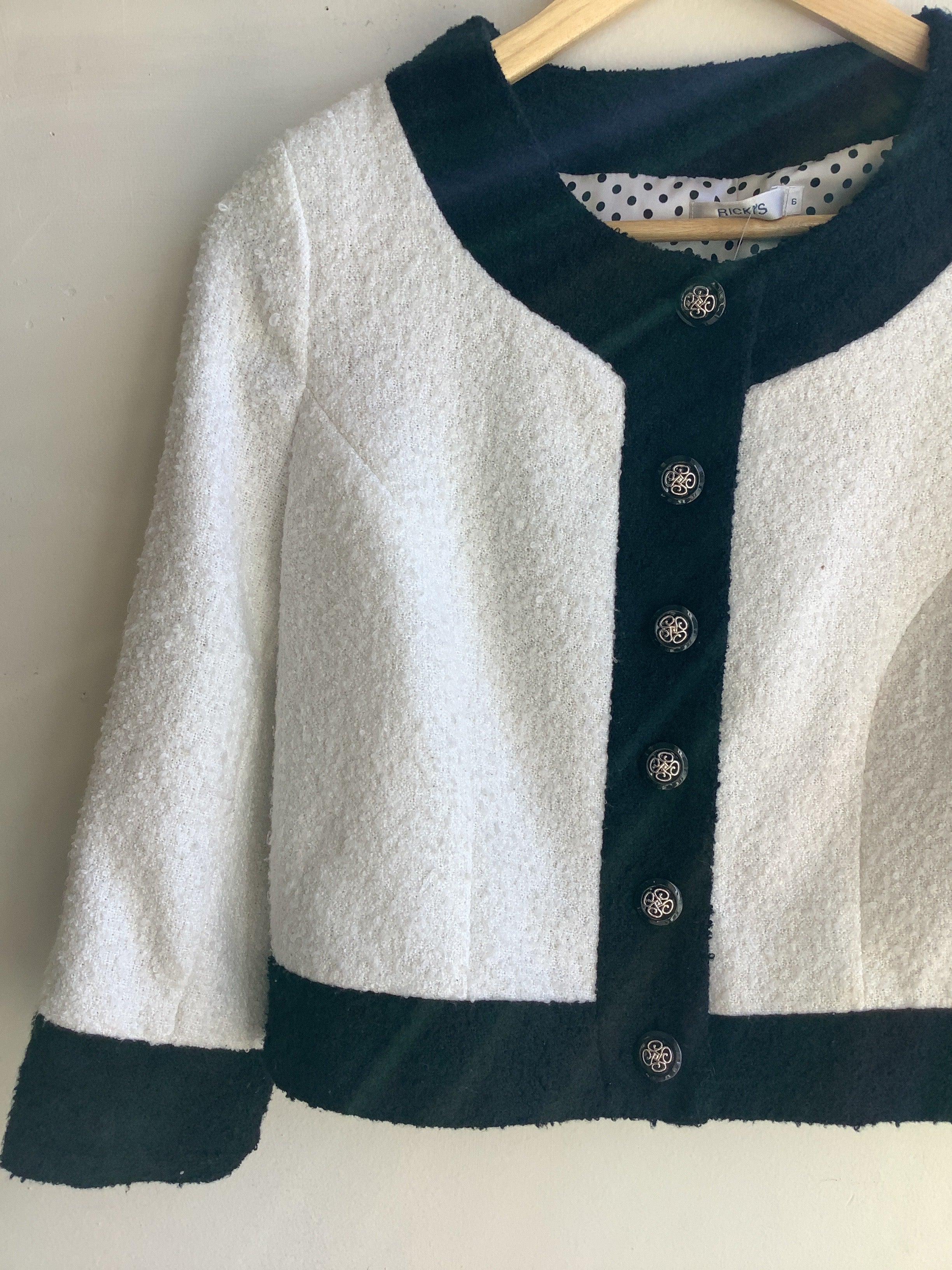 Ricki’s Black & White Cropped Jacket