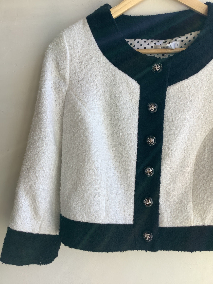 Ricki’s Black & White Cropped Jacket