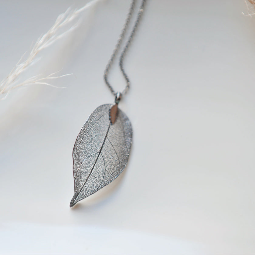 Real leaf necklace