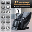Mega Sale-Costway-Premium 3 Level Zero Gravity Full SL Track, Massage Chair With Heat- Dual Foot Rollers-Intelligent Body Scan With Shiatsu Rollers-JL10029WL
