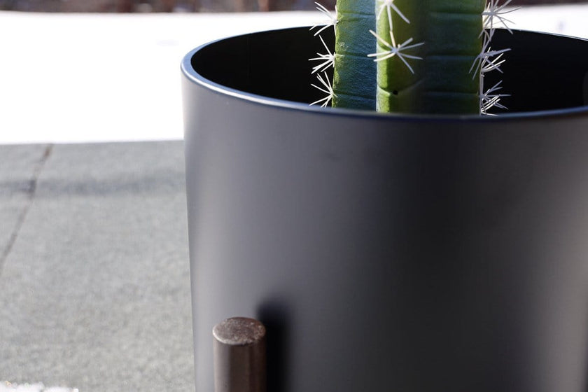 Rica - Mid-Century Modern Plant Stand With Black Planter (Multiple Sizes)