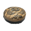 Black Round Henna Rattan Box