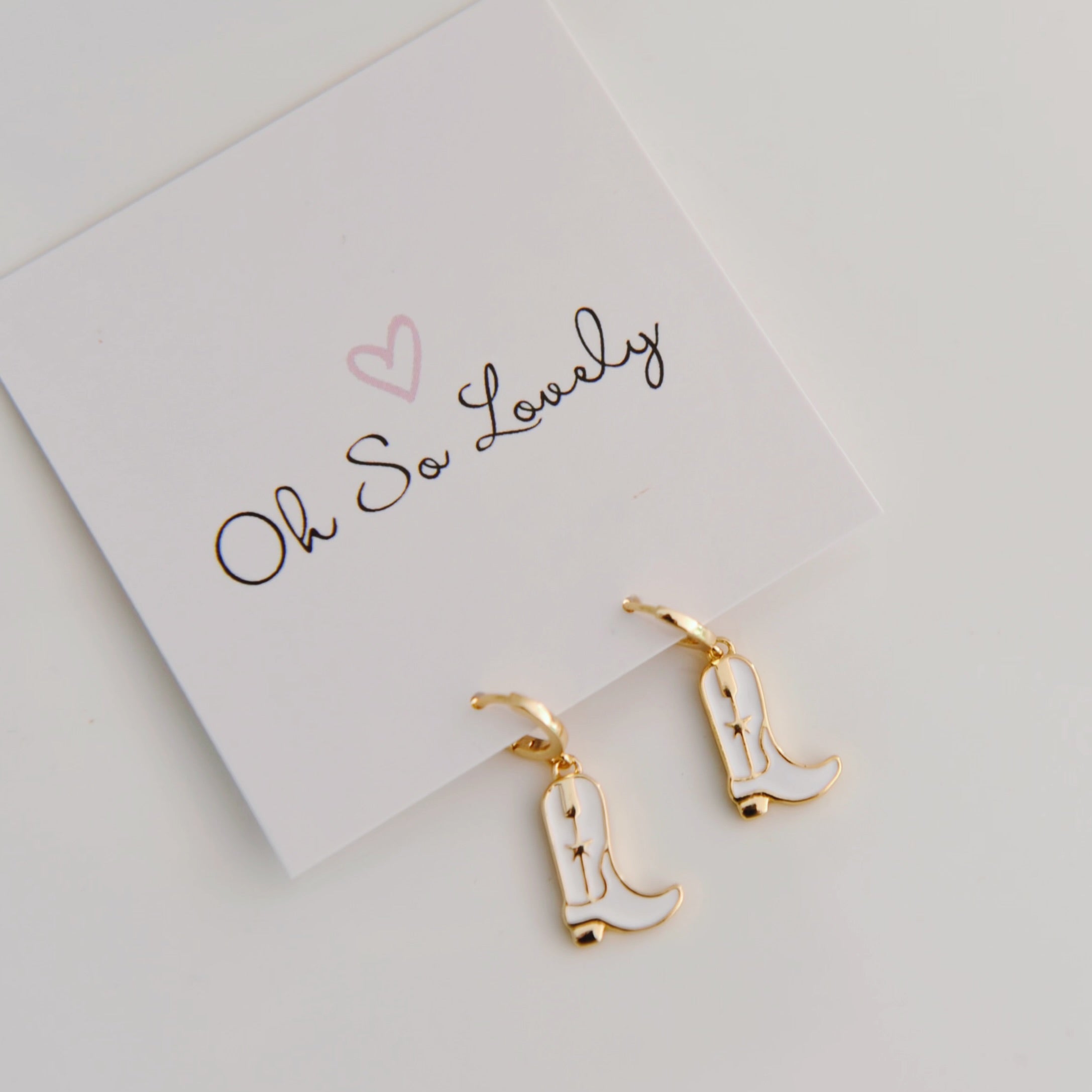 Kataleya Cowboy Boot Huggie Hoops