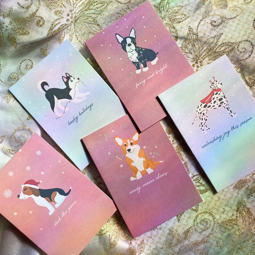Husky Holidays Dog | Husky| Mini Greeting Card