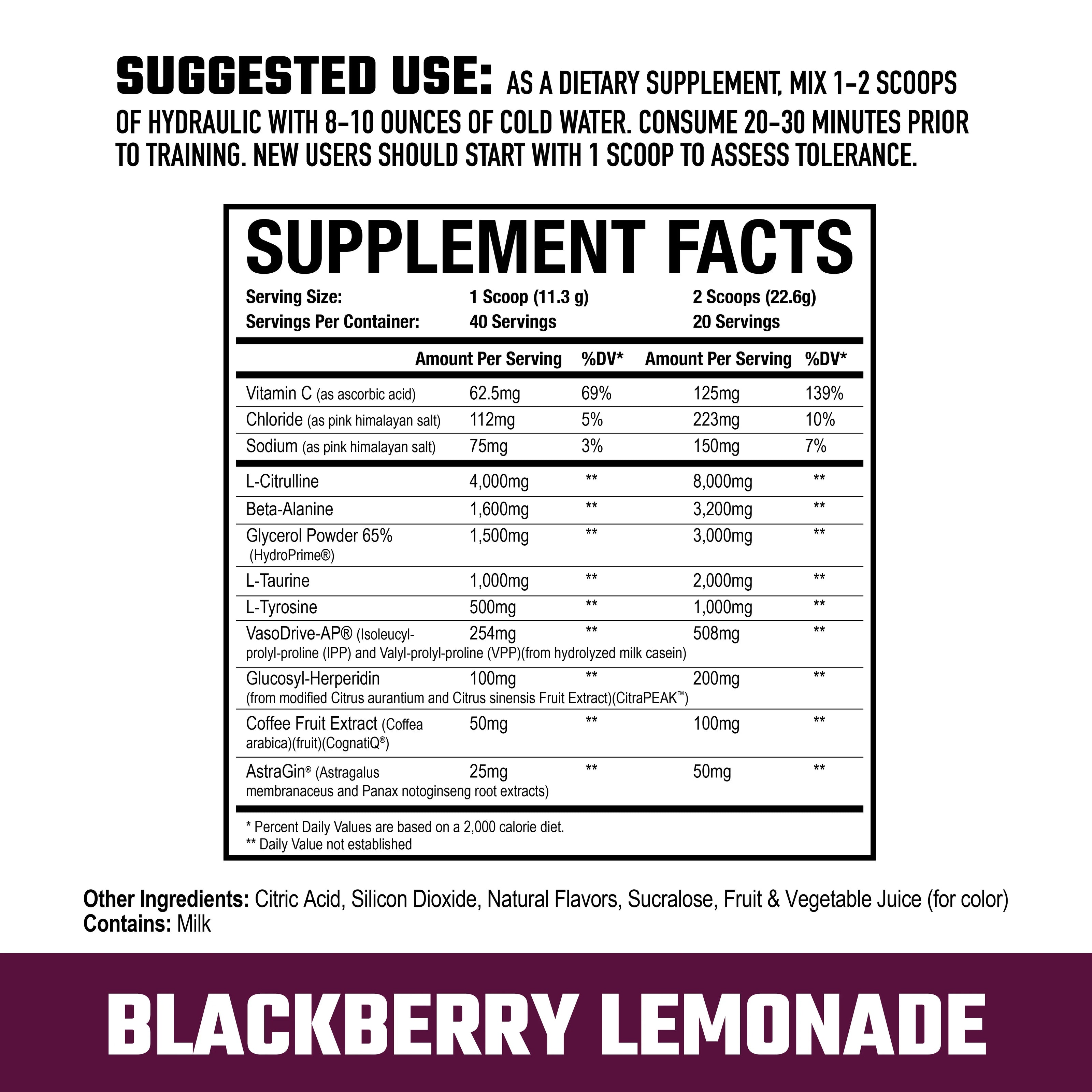 Axe & Sledge Hydraulic V2 Stim Free Pre-Workout