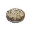 White Round Henna Rattan Box