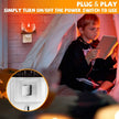 2Pcs Ghost Campfire Flickering Flame Night Light Indoor 3D Funny Halloween Nightlight Decoration Bedroom Night Light Halloween Decoration Gift For Friend Family