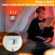 2Pcs Ghost Campfire Flickering Flame Night Light Indoor 3D Funny Halloween Nightlight Decoration Bedroom Night Light Halloween Decoration Gift For Friend Family