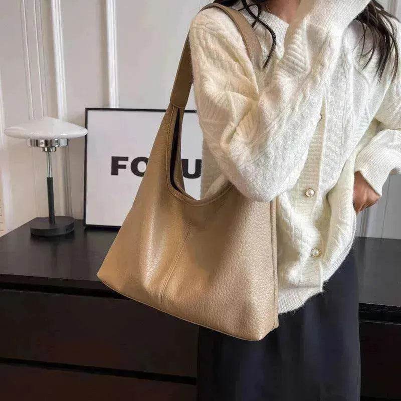 2Pcs Handbags Large Capacity Women's PU Leather Bags + Wallet