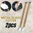 2Pcs Professional Glass Cutter Metal Carbide Precision Anti-Skid Cutting Tools