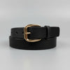 Keldon Women’s Italian Leather Belt with Rose Gold Roller Buckle