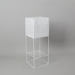 Salma White Raised Metal Pot Planter 2.3’