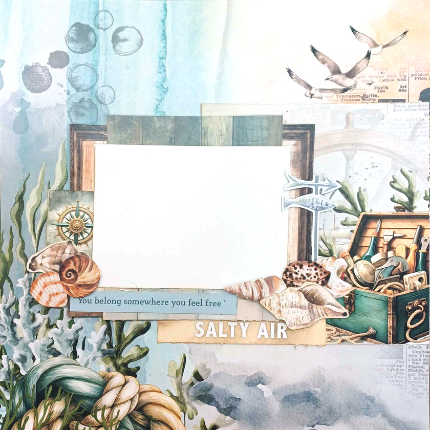 3Quarter Designs Maritime Tides 12x12 Scrapbook Collection