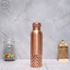 100% Pure Certified Copper Water Bottle – Half Hammered Design (950ML)