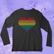 Rainbow Heart Rhinestone Shirt – Pride & Love Sparkle Bling Tee | Blingdazzel