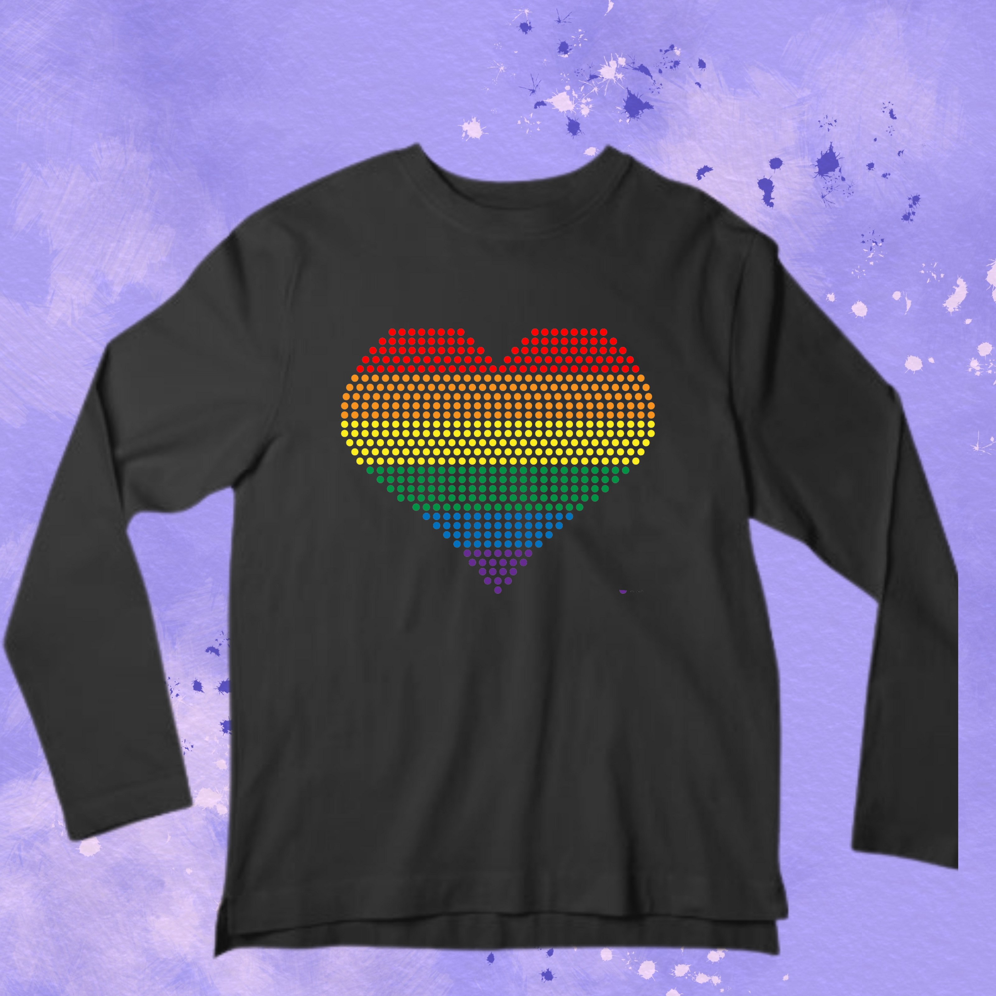 Rainbow Heart Rhinestone Shirt – Pride & Love Sparkle Bling Tee | Blingdazzel